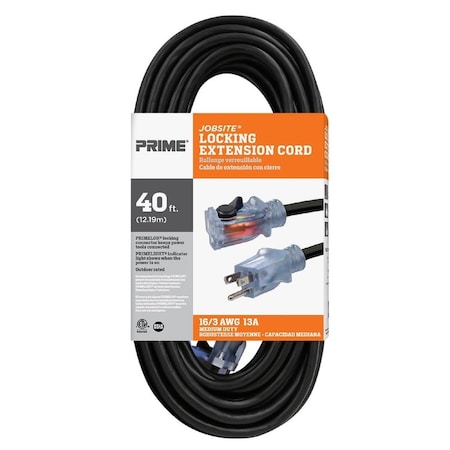 Prime Wire & Cable EXTN CORD 16/3 SJTW 40'L ECPL502628